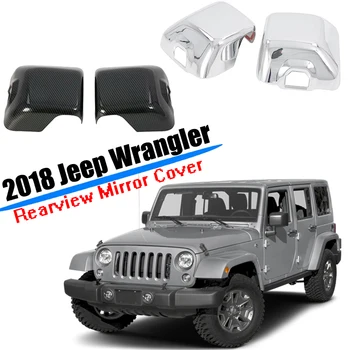 Tinka Jeep Wrangler JL 2018-2019 galinio vaizdo Šoniniai Veidrodėliai Padengti Apdaila, ABS Chrome 