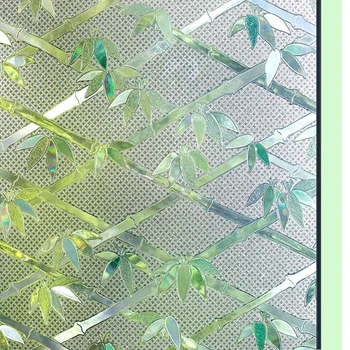 Tonuoti 3D Bambuko Raštas Nr. Klijai Statinio Dekoratyvinis Privatumo Langų Plėvelė vitražas Lipnios Plėvelės Statinės Stiklo Lipdukas