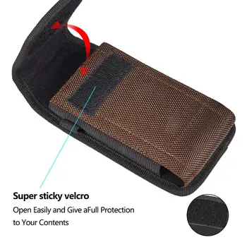 Universalus 5.1 colių piniginės telefono dėklas ant Diržo kablys linijos kabo juosmens mobiliųjų telefonų padengti Velcro maišelis išmaniojo telefono apsaugos hoder