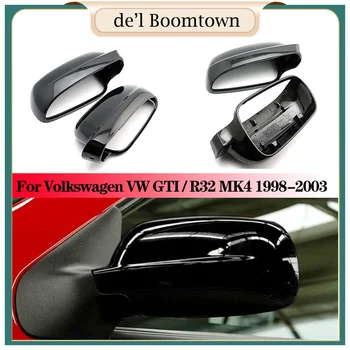 Veidrodžio Dangtelis Pakeisti Volkswagen VW GTI / R32 MK4 1998-2003 galinio vaizdo Veidrodis Padengti Anglies pluošto modelio Juodos spalvos Dangtelis