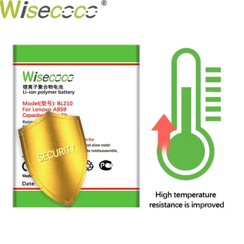 WISECOCO 4800mAh BL210 Baterija Lenovo A536 A606 S820 S820E A750E A770E A656 A766 A658T S650 Išmanųjį telefoną Aukštos Kokybės Baterija
