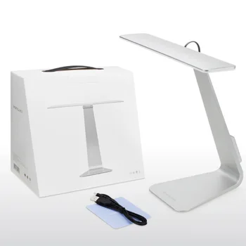 WoodPow Plono Mac Stiliaus Stalo Lempa LED 3 Režimo Tamsos Jutiklinį Jungiklį Lankstymo Skaityti USB Lentelė Naktį Šviesos Pastatytas Baterija