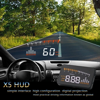 X5 OBD2 Indikatorius Automatinis Skaitmeninis Spidometras Automobilių Elektronika Greičio Projektorių Priedai Head Up Display Automobilių Hud borto Kompiuteris