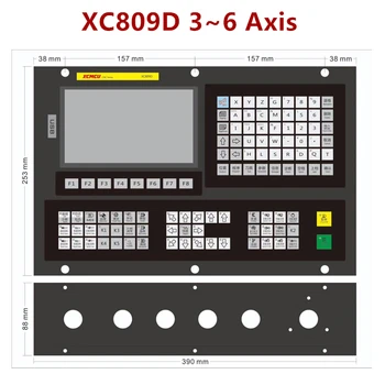 XC809D 3~6 Ašis USB CNC Kontrolės Sistemos Valdiklis Parama FANUC G-kodas Neprisijungęs Frezavimo Gręžimo Bakstelėję Gręžimo Šerti