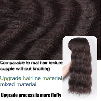 XG Išskirtinį sintetiniai, vandens bangų perukas, purumo ir natūralaus, labiau realistiškas plaukus, juodos spalvos, pilnas perukas, dviejų rūšių, apie 35 cm, 45 cm