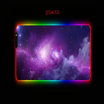XGZ Žvaigždėtą Mėnulis Didelės USB Laidinio RGB Pritemdomi LED Apšvietimas Žaidimų Žaidėjus Kilimėlis Darbalaukio Klaviatūros, Pelės Kilimėlis Nešiojamas Kompiuteris