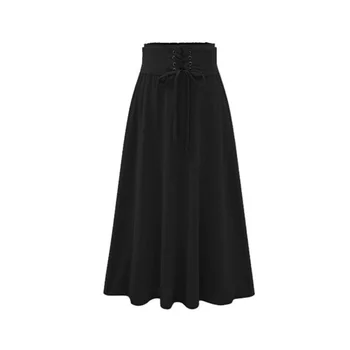 ZOGAA moterų drabužiai Atsitiktinis Mados ilgi sijonai moterims vientisos Spalvos Big Swing Ponios Sijonas Pavasarį Elegantiškos Moters kostiumas