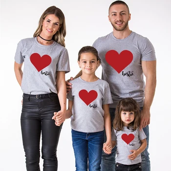 Šeimai atrodo, mama ir mano drabužius T-shirt šeimos rungtynės drabužius vasarą, meilę, print t-shirt tėtis ir sūnus drabužius keturių asmenų šeimai